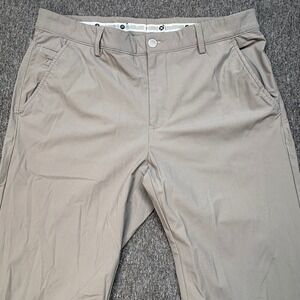 Ballin MacKay Slim Fit Flat Front Chino Pants Khaki Men's Size 34x32 Fits 34X28